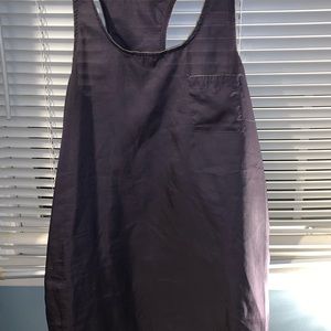 Navy blue classy women’s tank top with gold trim